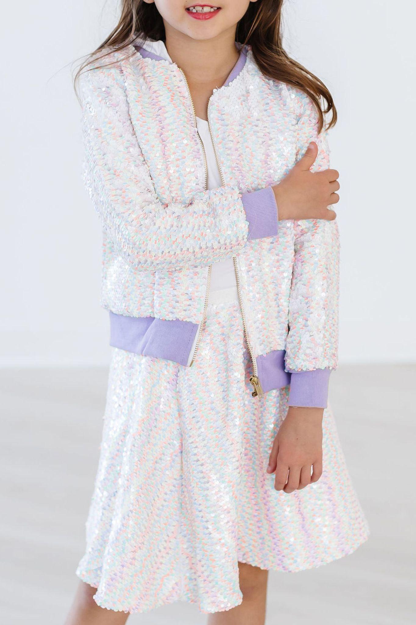 Unicorn Flip Sequin Jacket-Mila & Rose ®