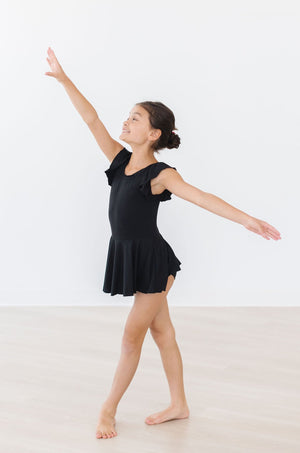 Black S/S Twirl Leotard-Mila & Rose ®