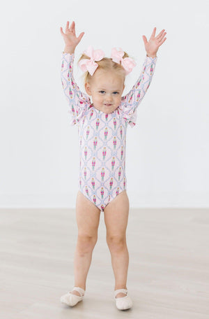 Pink Nutcracker L/S Flutter Sleeve Leotard-Mila & Rose ®