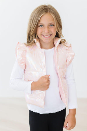 Light Pink Puffer Vest-Mila & Rose ®