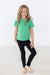 Kelly Green Ruffle Pocket Tee-Mila & Rose ®