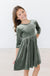 Sage Velvet Twirl Dress-Mila & Rose ®