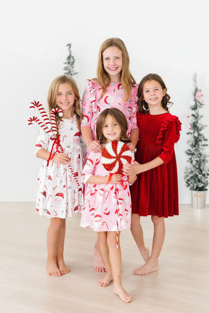 Jolly Old Saint Nick Ruffle Twirl Dress-Mila & Rose ®