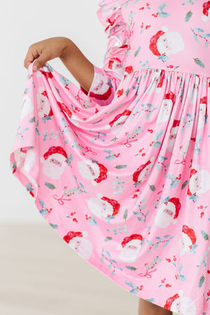 Jolly Old Saint Nick Ruffle Twirl Dress-Mila & Rose ®