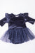 Light Navy Velvet Tutu Bodysuit-Mila & Rose ®