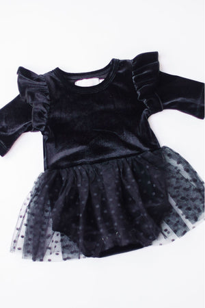 Black Velvet Tutu Bodysuit-Mila & Rose ®