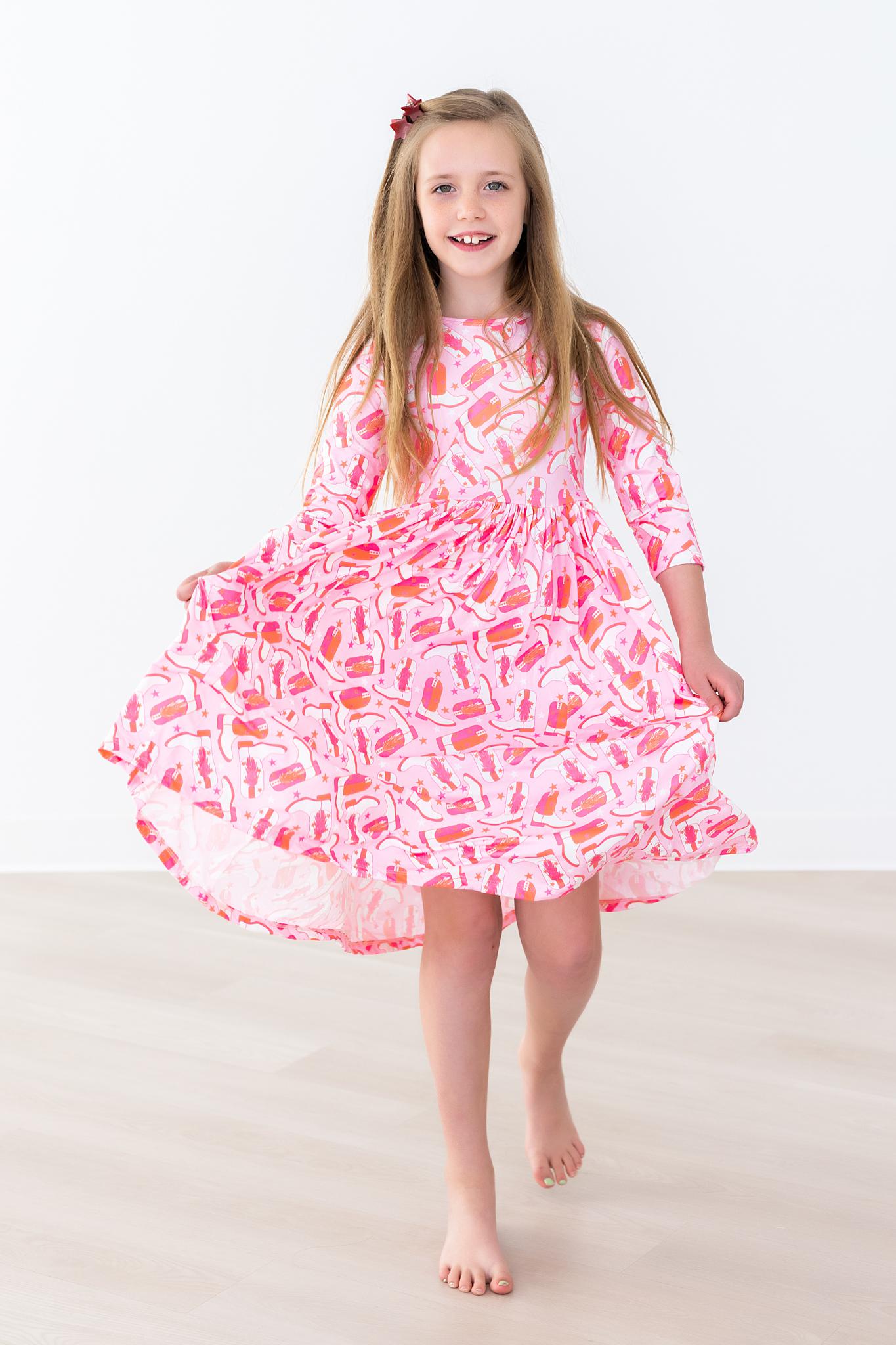 Howdy 3/4 Pocket Twirl Dress-Mila & Rose ®