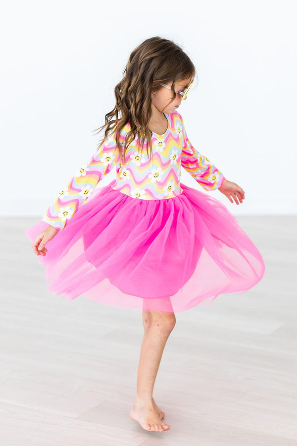 Smiling Daisies L/S Tutu Dress | Mila & Rose