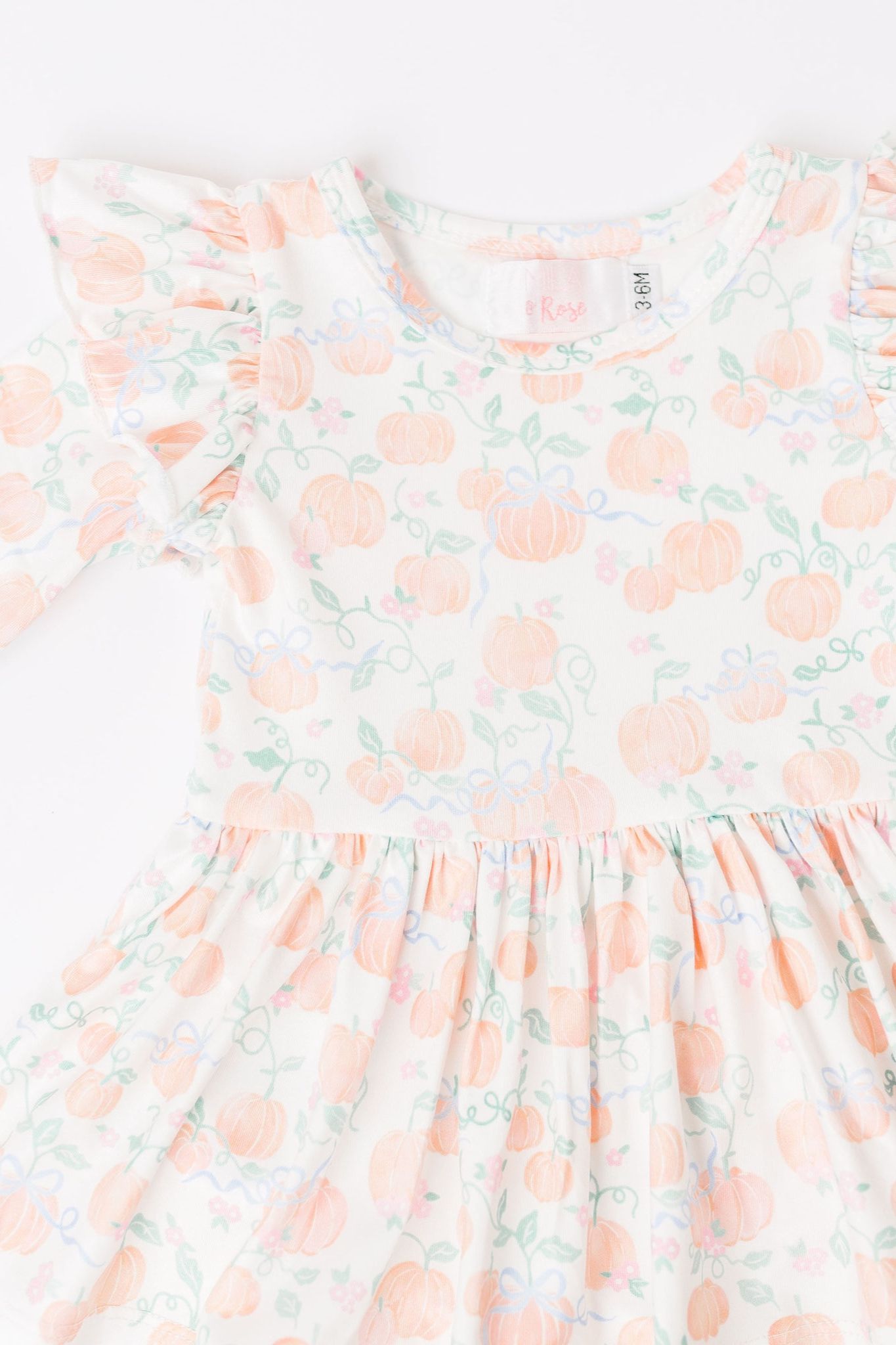 Pretty Pumpkins Twirl Flutter Bodysuit-Mila & Rose ®