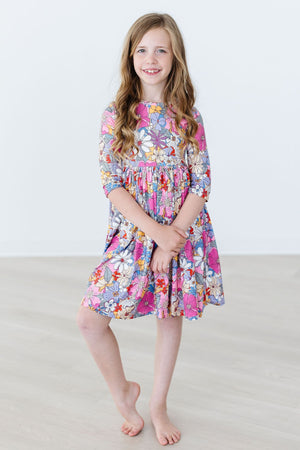 Mauve What's Up Buttercup Twirl Dress-Mila & Rose ®