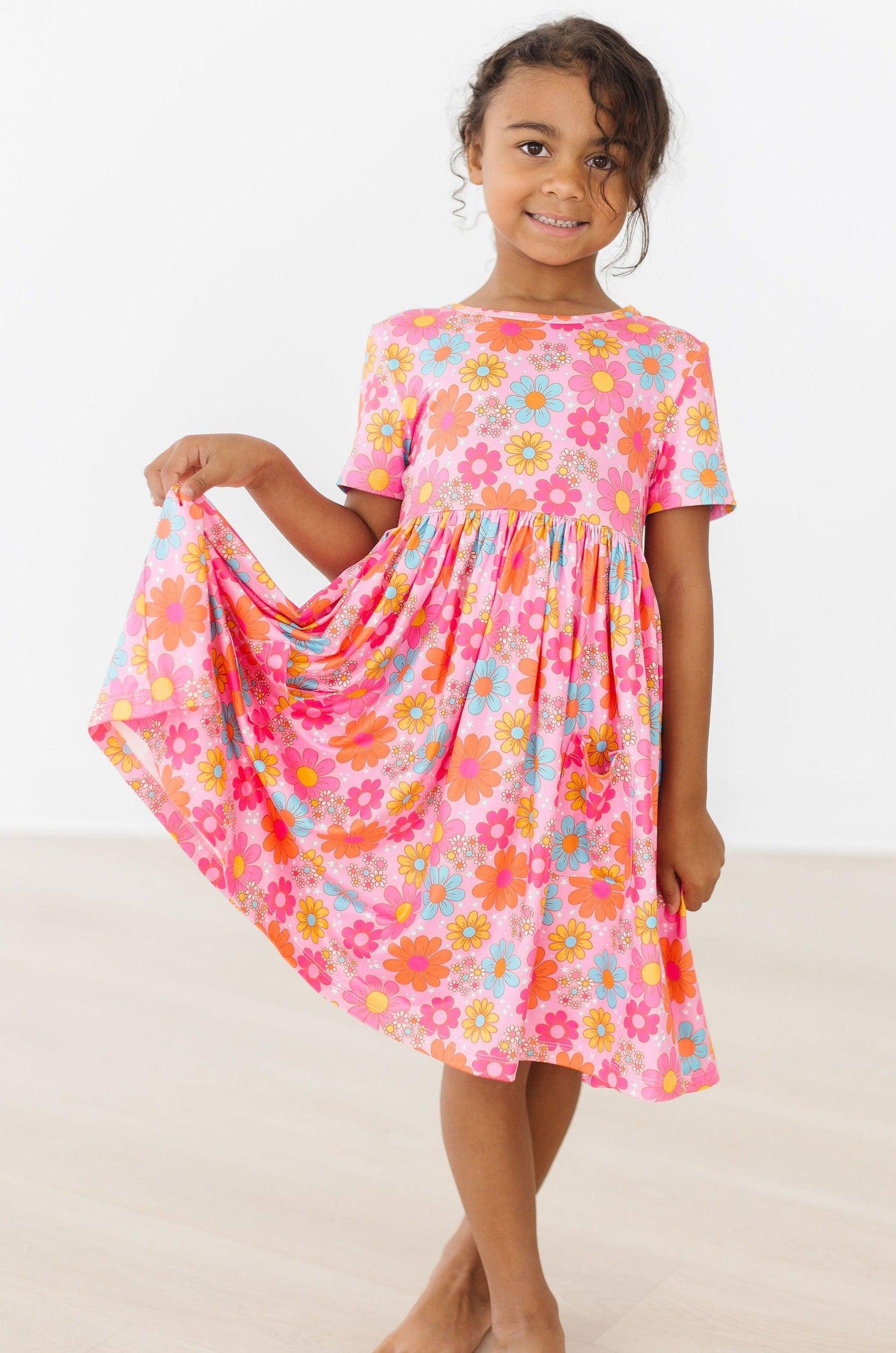 Petal Pop S/S Pocket Twirl Dress-Mila & Rose ®