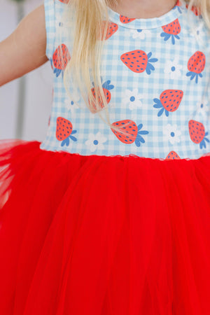 Summer Strawberries Tank Tutu Dress-Mila & Rose ®