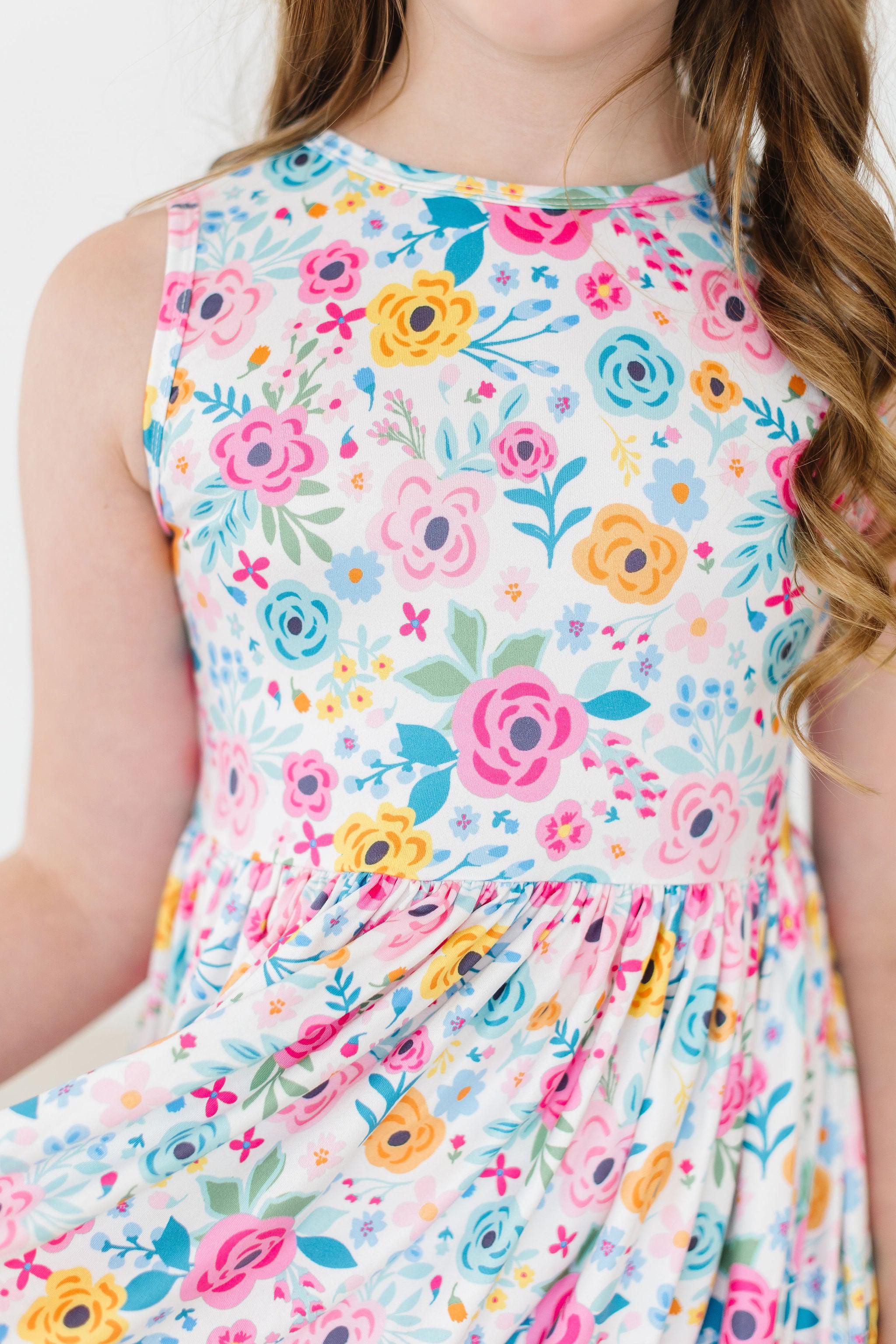 Sunshine Blooms Tank Twirl Dress-Mila & Rose ®