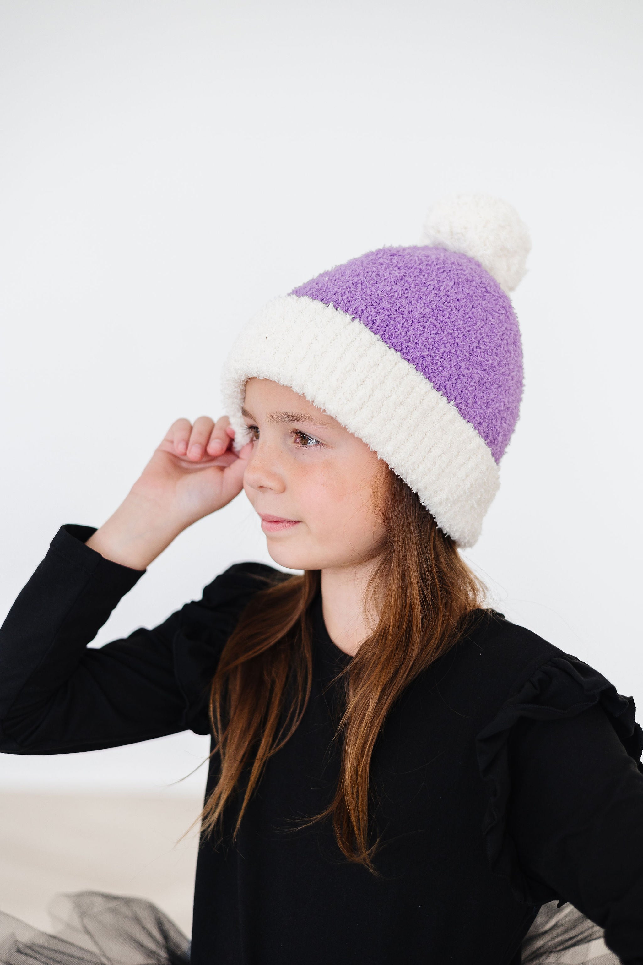 Lilac/Coconut Cozy Pom Beanie-Mila & Rose ®