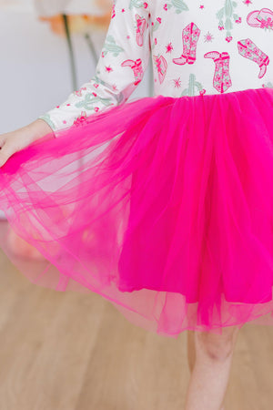 Giddy Up L/S Tutu Dress-Mila & Rose ®