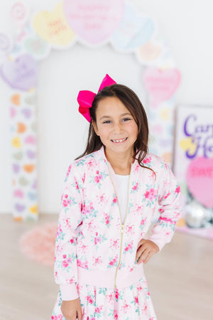 Gingham Bows Satin Jacket-Mila & Rose ®