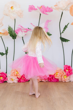 Purr-fectly Pink L/S Tutu Dress-Mila & Rose ®