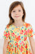 Yellow Neon Floral S/S Pocket Twirl Dress-Mila & Rose ®