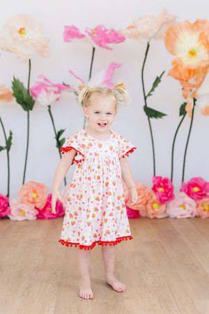 Berry Charming Pom Pom Dress-Mila & Rose ®