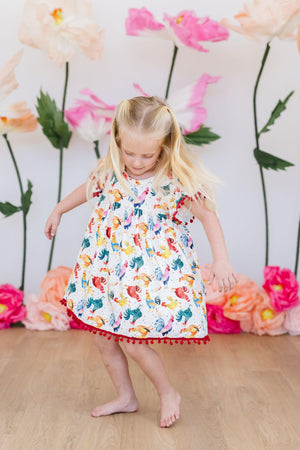 Rooster Pom Pom Dress-Mila & Rose ®