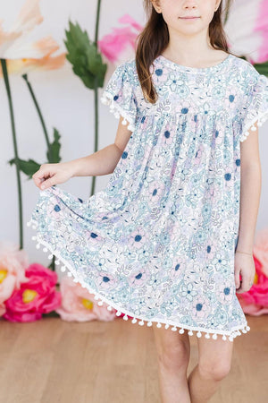 Garden Grace Pom Pom Dress-Mila & Rose ®