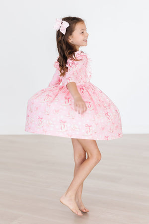 Howdy 3/4 Sleeve Ruffle Twirl Dress-Mila & Rose ®