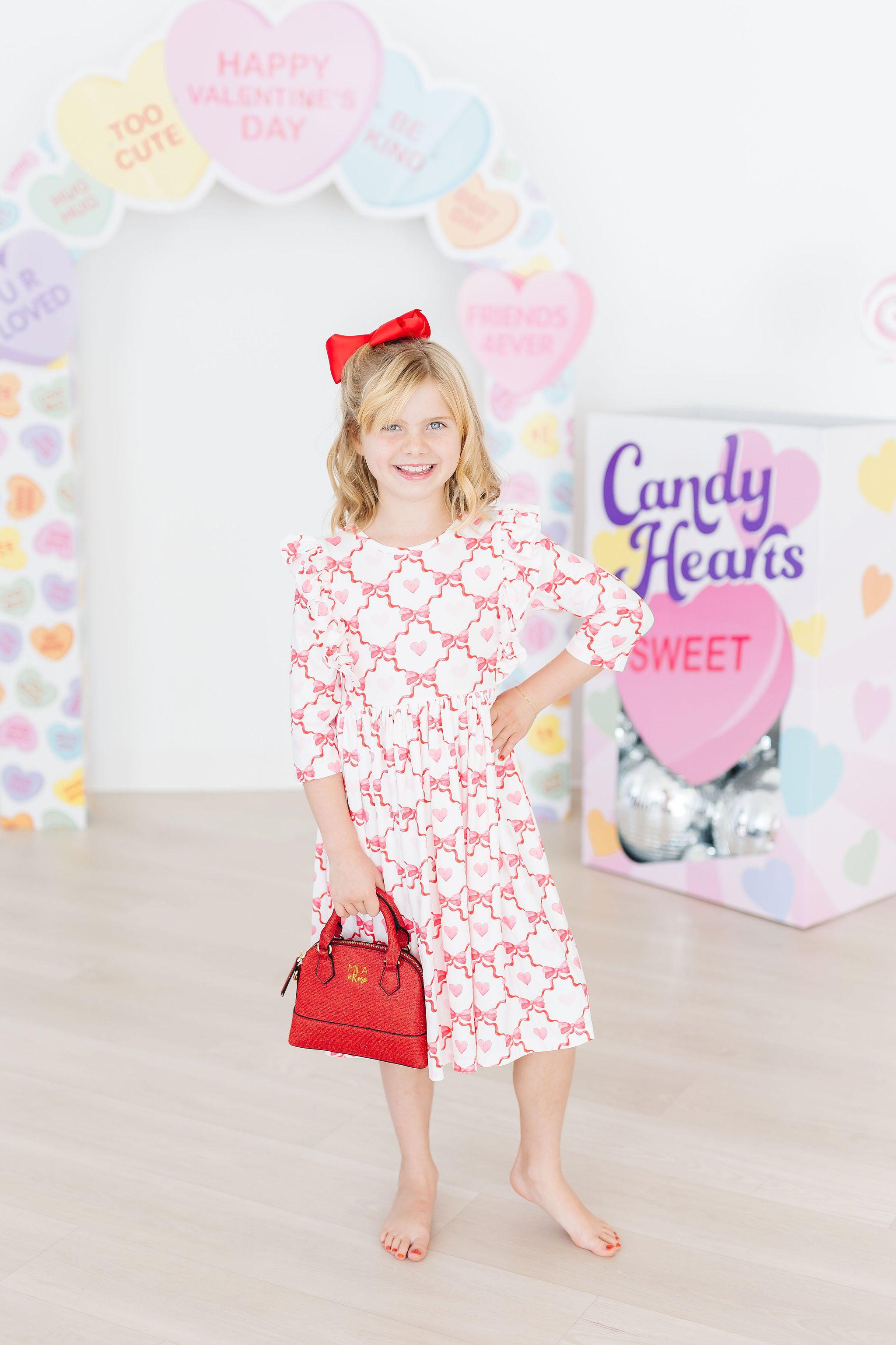 Lovebug 3/4 Sleeve Ruffle Twirl Dress-Mila & Rose ®