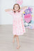 Blushing Bows 3/4 Sleeve Pocket Twirl Dress-Mila & Rose ®