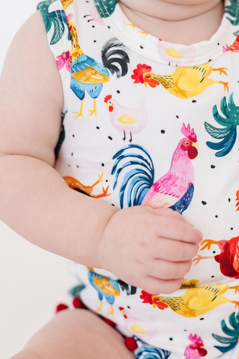 Rooster Pom Pom Romper-Mila & Rose ®