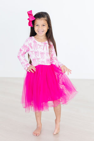 Pretty in Pink L/S Tutu Dress-Mila & Rose ®