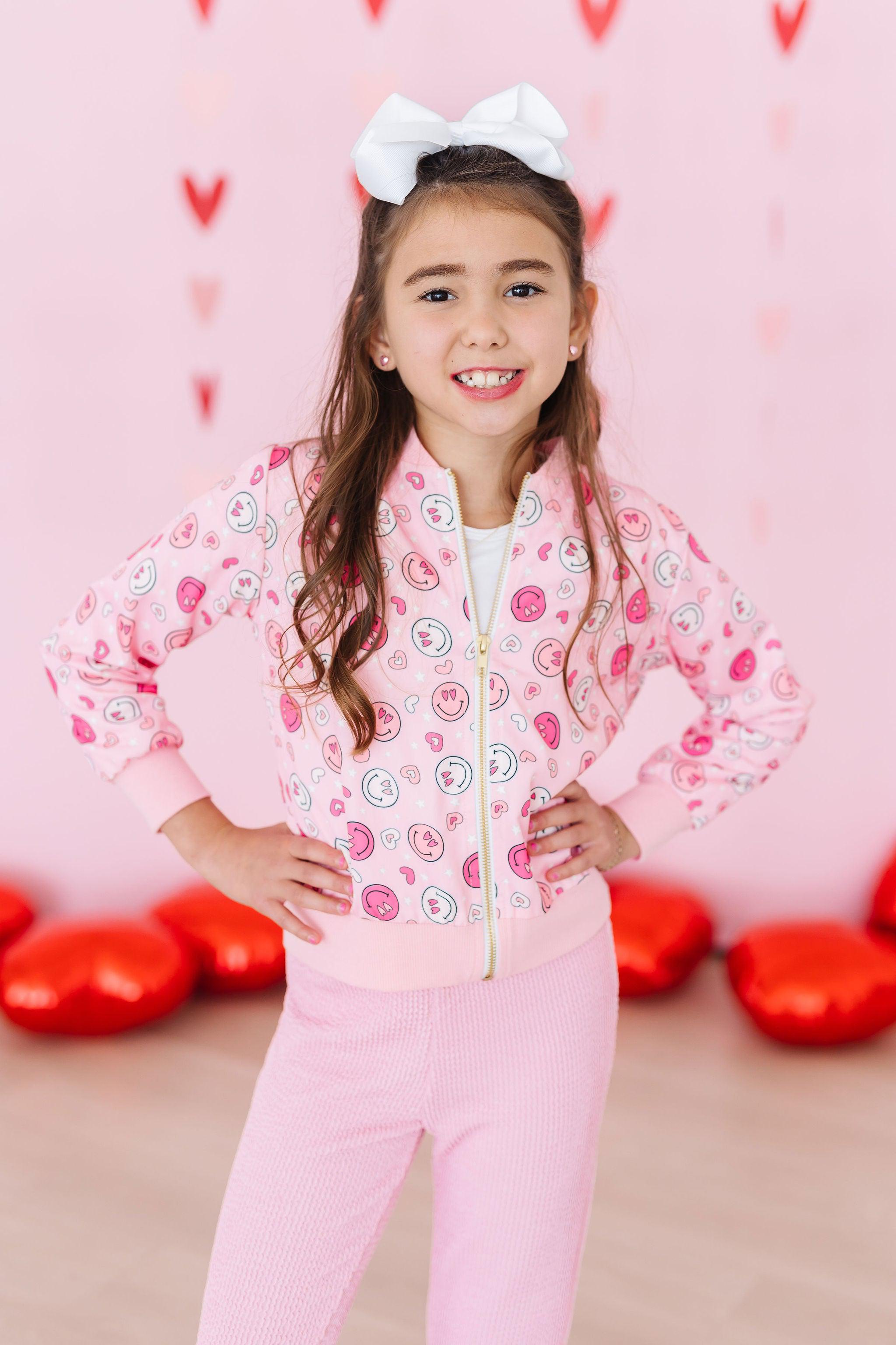 You Make Me Happy Satin Jacket-Mila & Rose ®