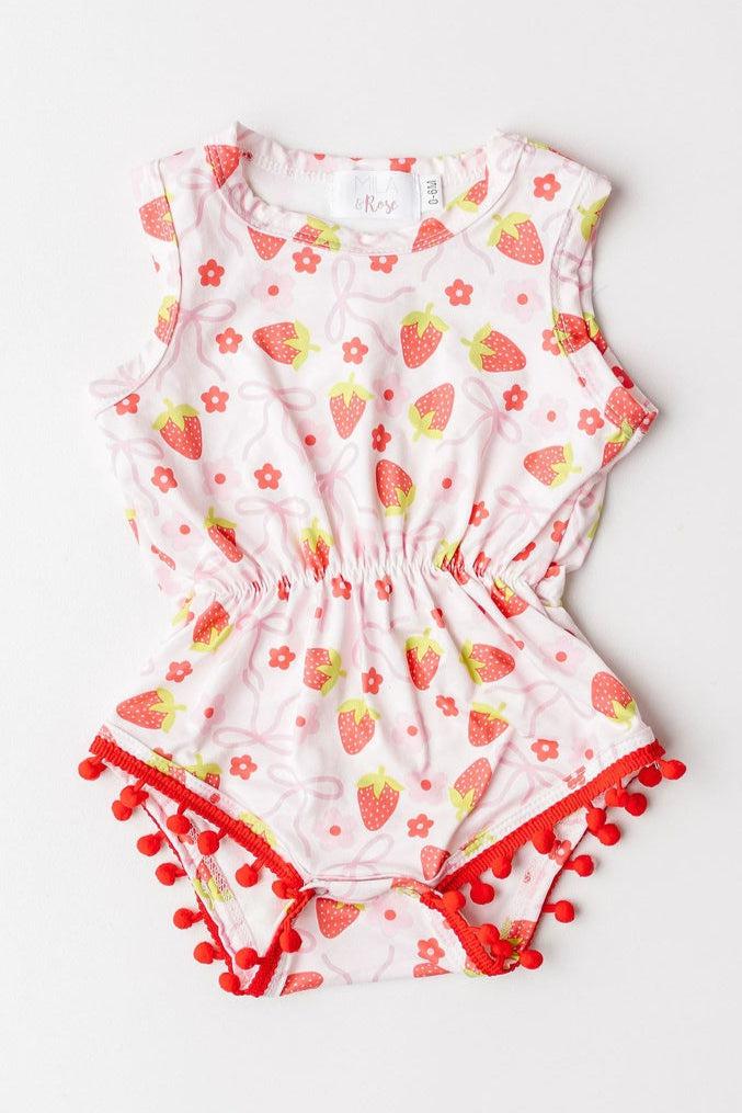 Berry Charming Pom Pom Romper-Mila & Rose ®