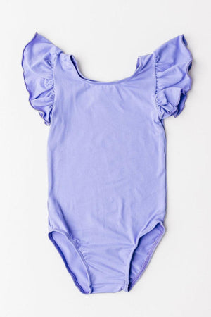 Periwinkle S/S Flutter Sleeve Leotard-Mila & Rose ®