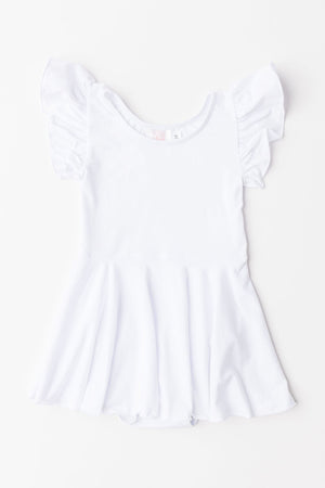 White S/S Twirl Leotard-Mila & Rose ®