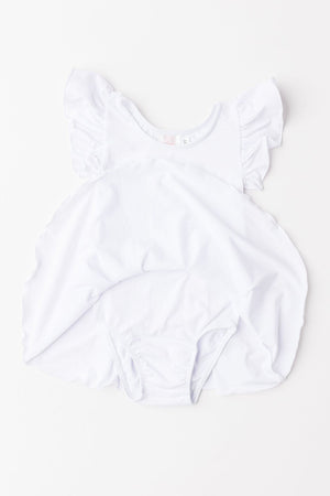 White S/S Twirl Leotard-Mila & Rose ®