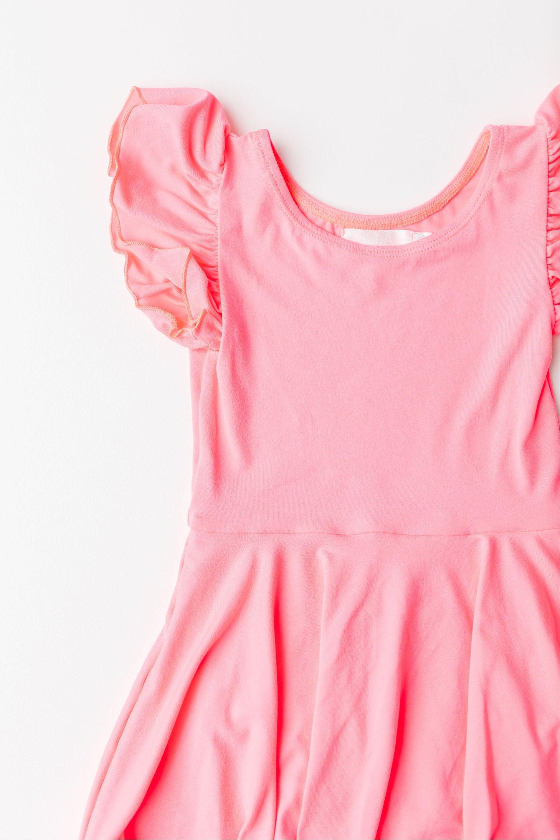 Neon Pink S/S Twirl Leotard-Mila & Rose ®