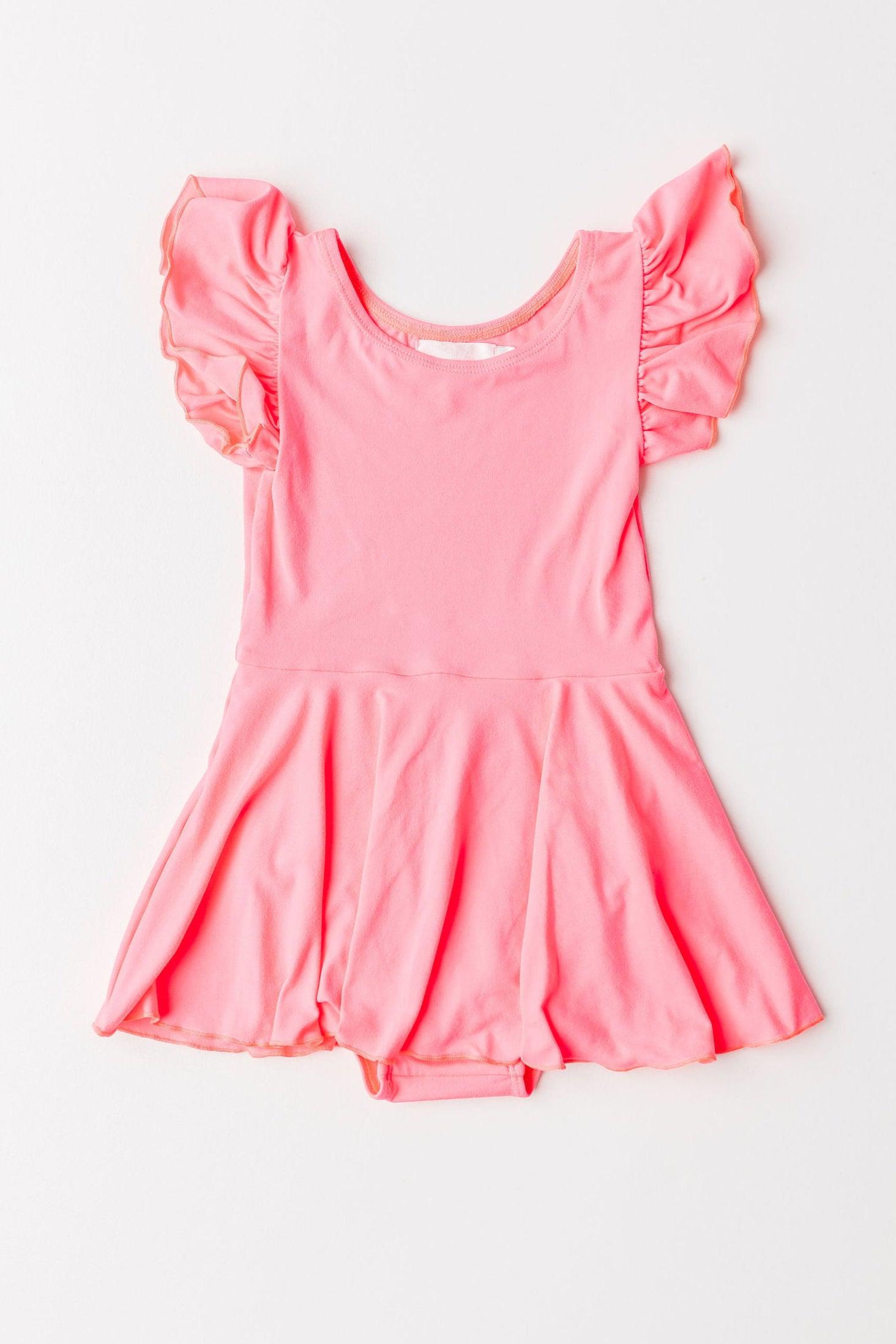 Neon Pink S/S Twirl Leotard-Mila & Rose ®