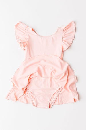 Peach S/S Twirl Leotard-Mila & Rose ®