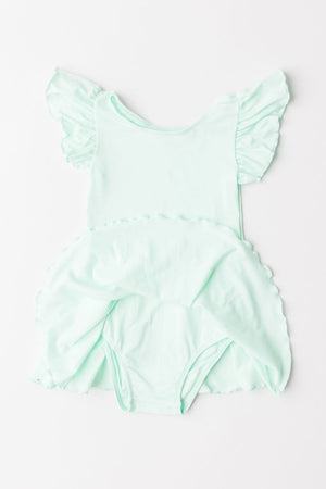 Pastel Green S/S Twirl Leotard-Mila & Rose ®