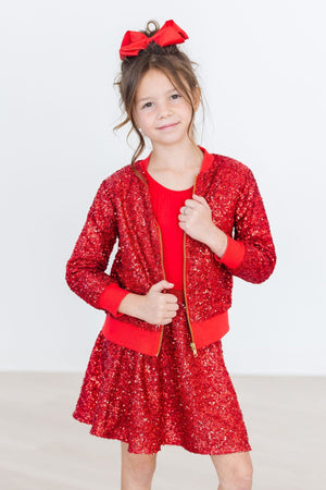 Red Sequin Jacket-Mila & Rose ®