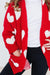 Red/Coconut Heart Cozy Cardigan-Mila & Rose ®