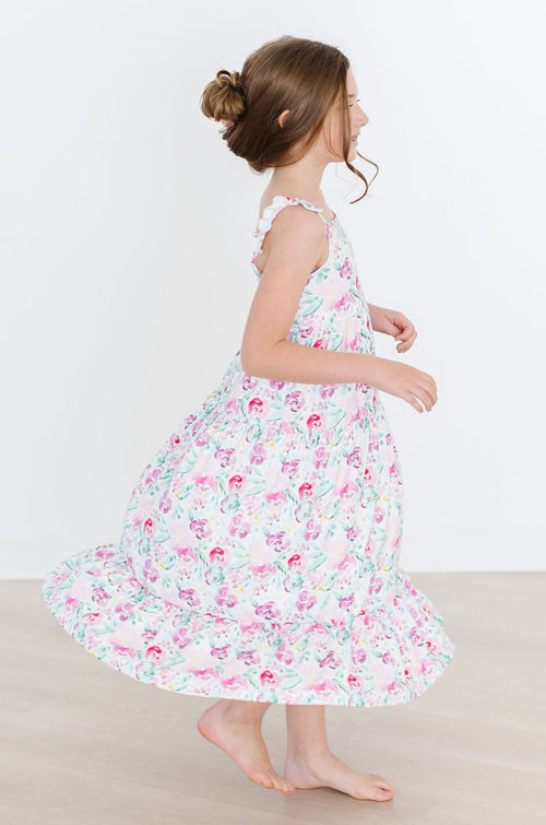 Summer Watercolor Floral Ruffle Maxi Dress - Mila & Rose