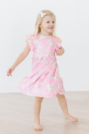 My Little Unicorn Flutter Sleeve Twirl Dress-Mila & Rose ®