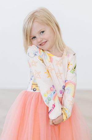 Back to School L/S Tutu Dress-Mila & Rose ®