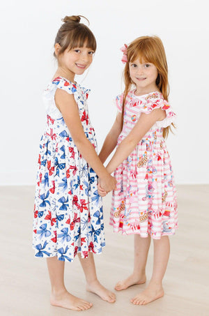 Off to the Circus Flutter Sleeve Twirl Dress-Mila & Rose ®