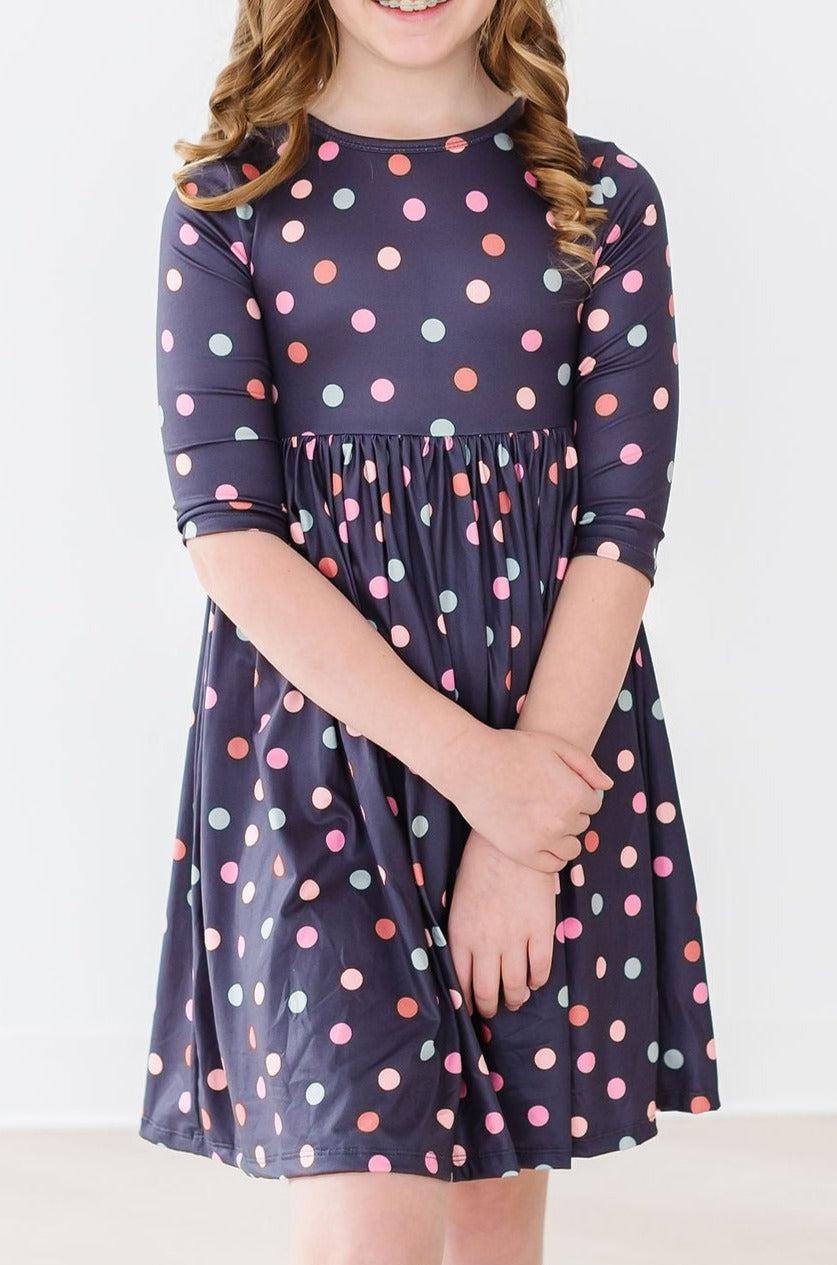 City Girl 3/4 Sleeve Twirl Dress - Mila & Rose ®