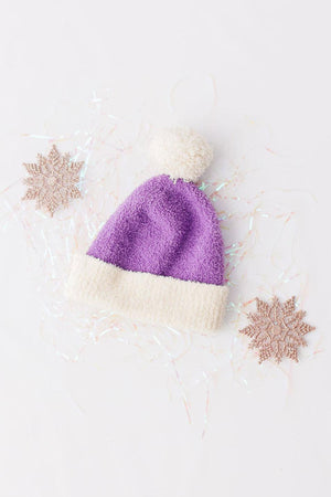 Lilac/Coconut Cozy Pom Beanie-Mila & Rose ®