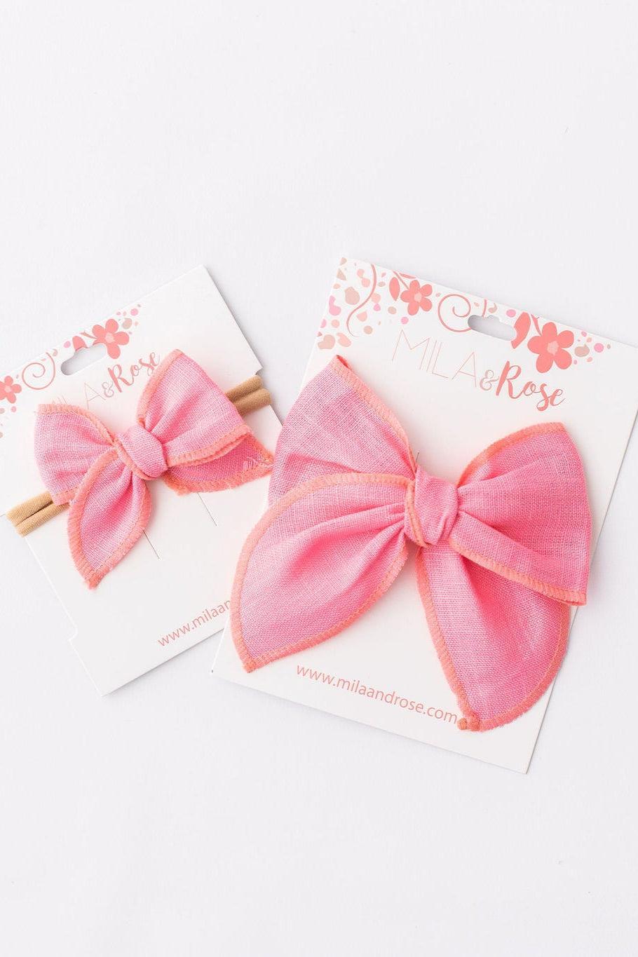 Classic Hair Bow - Bubblegum Pink-Mila & Rose ®