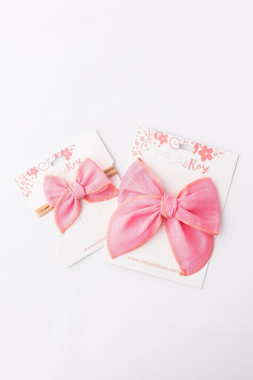 Classic Hair Bow - Bubblegum Pink-Mila & Rose ®