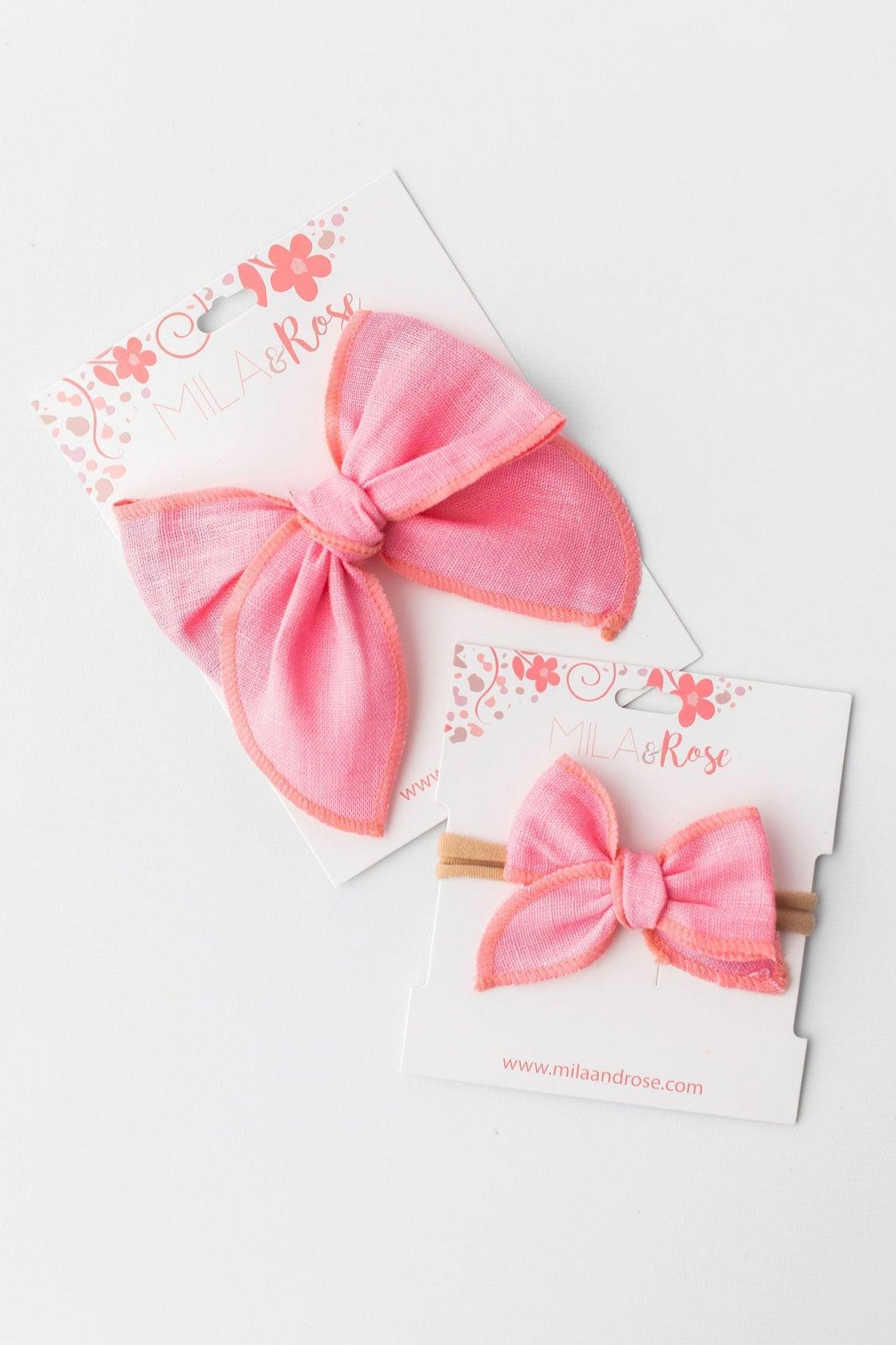 Classic Hair Bow - Bubblegum Pink-Mila & Rose ®